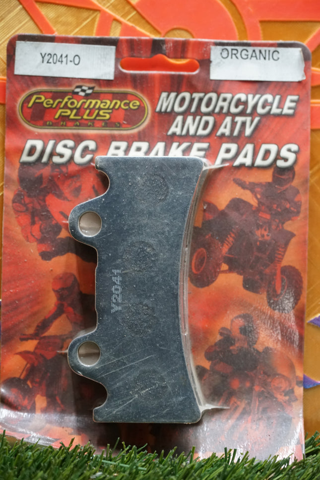 Performance Plus Y2041-O Organic Front Brake Pads Yamaha YFM350 YFM400