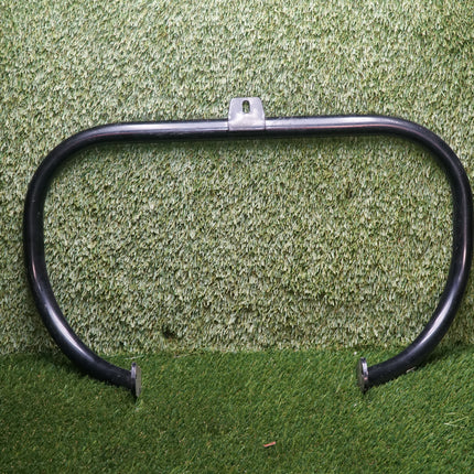 Harley Panhead Shovelhead Engine Guard Crash Bar – Black Powder Coat, Scratched