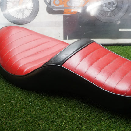 Harley Sportster OEM Custom Tuck and Roll Two-Up Seat Red Black XL883 1200