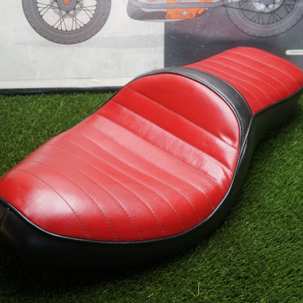 Harley Sportster OEM Custom Tuck and Roll Two-Up Seat Red Black XL883 1200