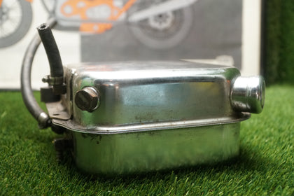 Harley Sportster Ironhead XLCH OEM Chrome Lunchbox Oil Tank 1970-1978 photo 6