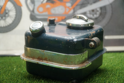 Harley Shovelhead Super Glide OEM Side Fill Blue Square Oil Tank FX FXE photo 2