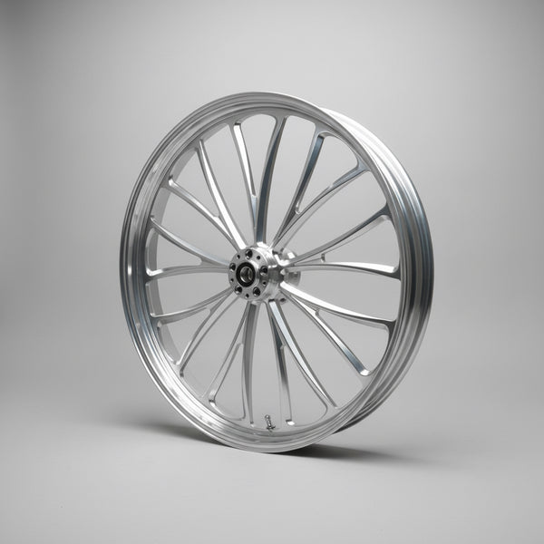 Ultima Manhattan Polished CNC 26x3.5 Dual Disc Front Wheel Harley 37-633