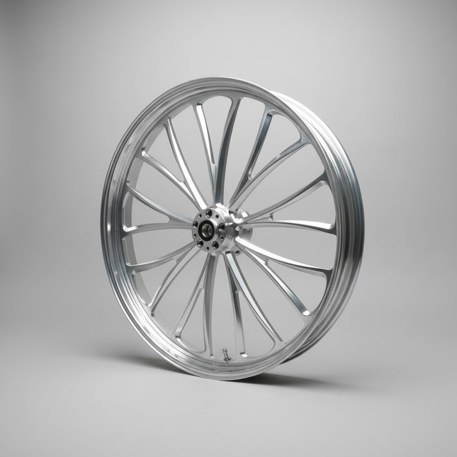 Ultima Manhattan Polished CNC 26x3.5 Dual Disc Front Wheel Harley 37-633