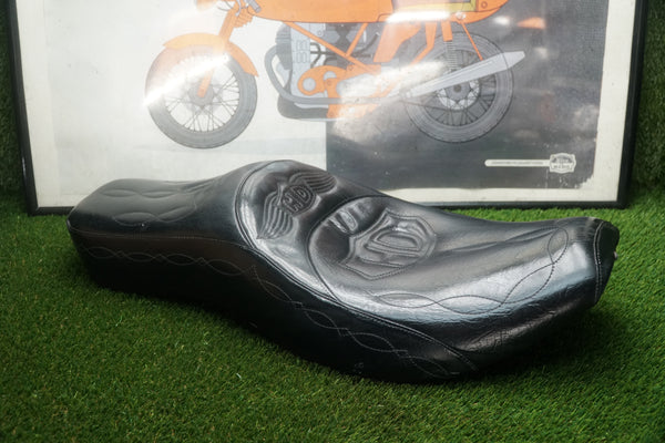 Harley Shovelhead Panhead FL FX Custom Stamped Steel Seat Corbin Mustang LePera