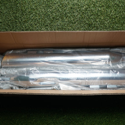 MUTAZU Chrome Slant Roaring Slip-On Mufflers Exhaust for 2017-UP Harley Touring