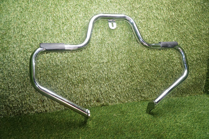 Chrome Mustache Engine Guard Crash Bar for Harley Dyna 1991–Present Mid Controls photo 5