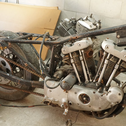 1979 Harley Sportster Ironhead XLCH XLH 1000 Complete Rear End Assembly