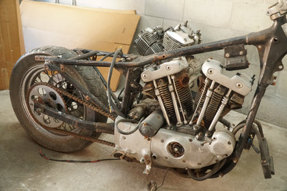 1979 Harley Sportster Ironhead XLCH XLH 1000 Complete Rear End Assembly photo 1