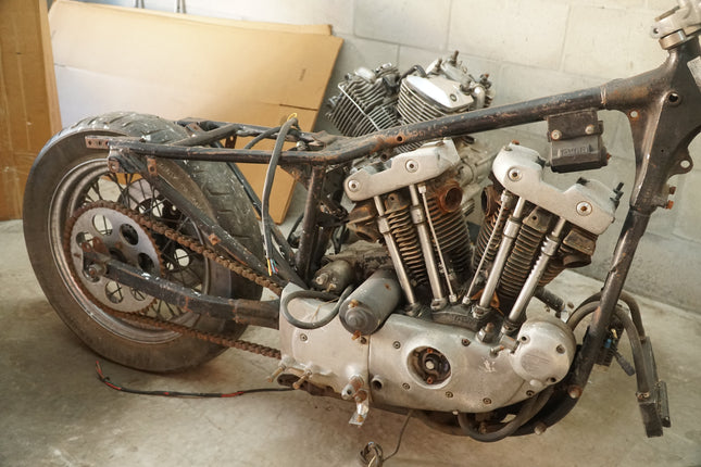 1979 Harley Sportster Ironhead XLCH XLH 1000 Complete Rear End Assembly