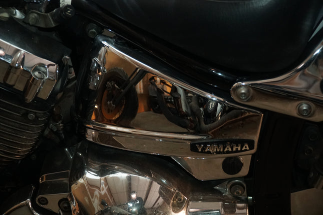 1998-2015 Yamaha V Star 650 XVS650 Classic Left Side Cover Panel Chrome OEM