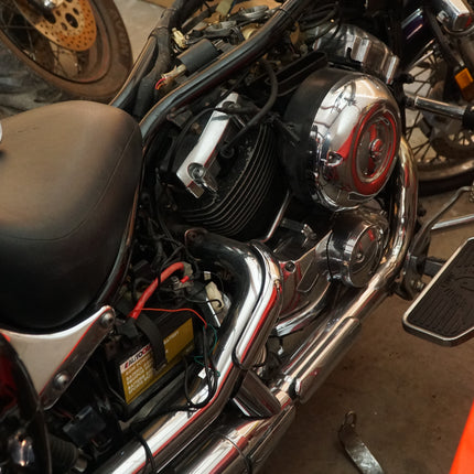 1998-2009 Yamaha V Star 650 XVS650 OEM Complete Factory Exhaust System Clean