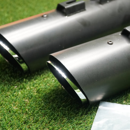 Sharkroad 4.0” Baffled Slip-On Exhaust Harley Touring 2017-Up Black & Chrome