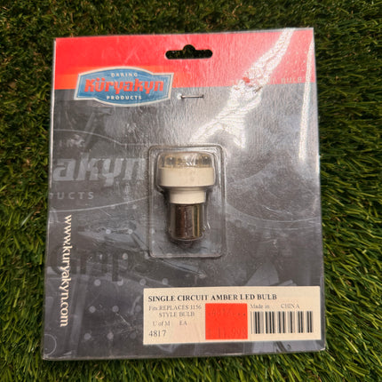 Kuryakyn 4817 LED Bulb Amber Single Circuit 1156 Style Replacement Harley Chopper