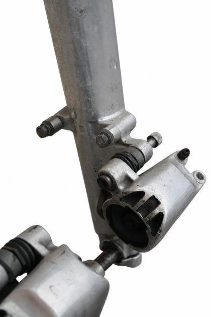Harley Sportster Dyna 39mm Front End Fork Assembly Dual Disc Brake Calipers photo 5