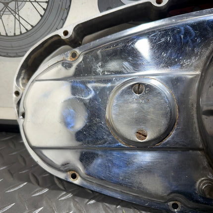 Harley Sportster Ironhead XLCH 900 K Ribbed Tin Primary Cover w/ Spacer