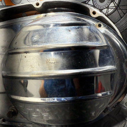 Harley Sportster Ironhead XLCH 900 K Ribbed Tin Primary Cover w/ Spacer