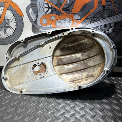 Harley Sportster Ironhead XLCH 900 K Ribbed Tin Primary Cover w/ Spacer