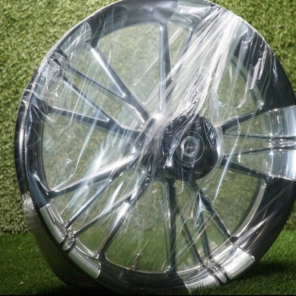Xtreme Machine Harley 18x3.5 Front Wheel Black Cut Execute Dual Disc 25mm Non-ABS
