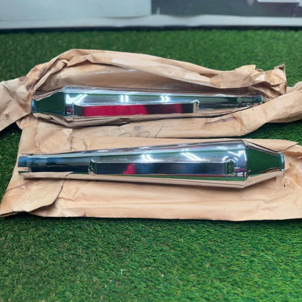 Harley Antique Knucklehead Flathead Panhead Chrome Muffler Set Bobber