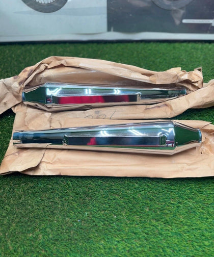 Harley Antique Knucklehead Flathead Panhead Chrome Muffler Set Bobber photo 1