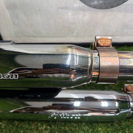 Harley Softail Deluxe FLSTN Python Staggered Exhaust 2010