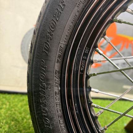 Harley Softail OEM 16x3 Black Wire Spoke Wheel 25mm Bearing Dunlop D402F 2000-UP