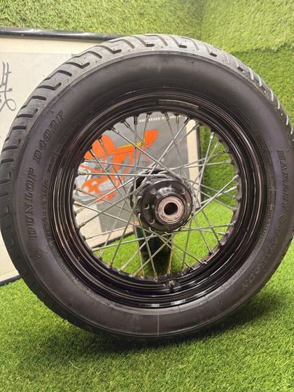 Harley Softail OEM 16x3 Black Wire Spoke Wheel 25mm Bearing Dunlop D402F 2000-UP photo 10