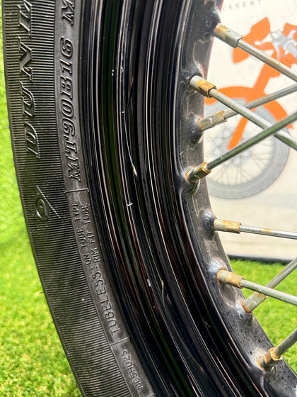 Harley Softail OEM 16x3 Black Wire Spoke Wheel 25mm Bearing Dunlop D402F 2000-UP photo 11