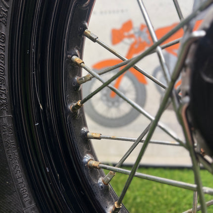 Harley Softail OEM 16x3 Black Wire Spoke Wheel 25mm Bearing Dunlop D402F 2000-UP
