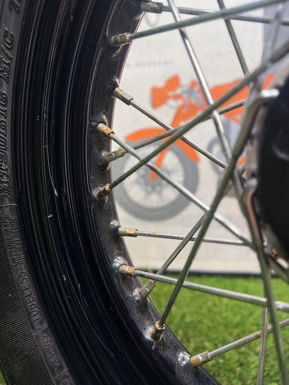 Harley Softail OEM 16x3 Black Wire Spoke Wheel 25mm Bearing Dunlop D402F 2000-UP photo 14