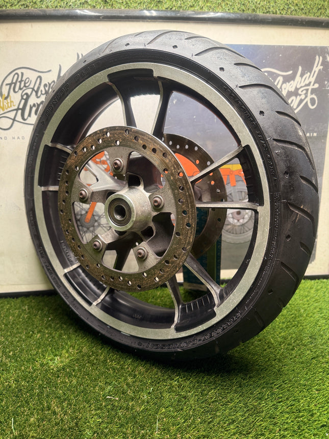 Harley Touring Impeller 17" Front Wheel Dual Disc Dunlop D408F 2014-Later