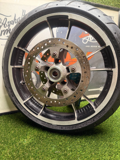 Harley Touring Impeller 17" Front Wheel Dual Disc Dunlop D408F 2014-Later photo 2