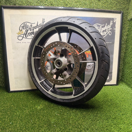 Harley Touring Impeller 17" Front Wheel Dual Disc Dunlop D408F 2014-Later