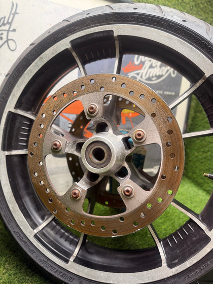 Harley Touring Impeller 17" Front Wheel Dual Disc Dunlop D408F 2014-Later photo 7