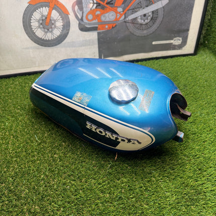 Honda CL175 Scrambler OEM Blue Fuel Gas Tank Pinhole Patina 1968-1973