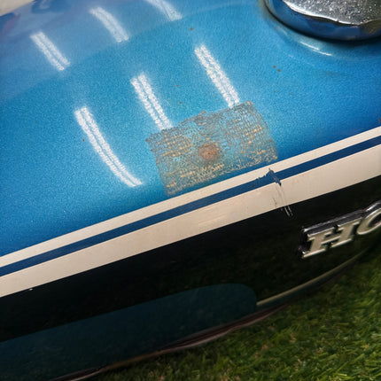 Honda CL175 Scrambler OEM Blue Fuel Gas Tank Pinhole Patina 1968-1973