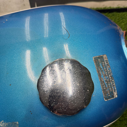 Honda CL175 Scrambler OEM Blue Fuel Gas Tank Pinhole Patina 1968-1973