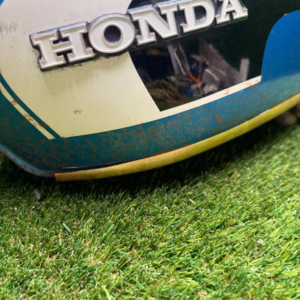 Honda CL175 Scrambler OEM Blue Fuel Gas Tank Pinhole Patina 1968-1973