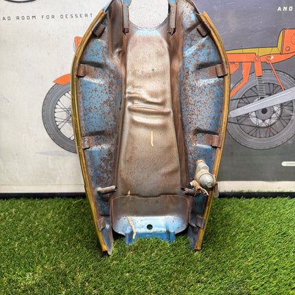 Honda CL175 Scrambler OEM Blue Fuel Gas Tank Pinhole Patina 1968-1973