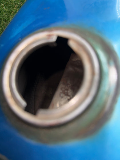 Honda CL175 Scrambler OEM Blue Fuel Gas Tank Pinhole Patina 1968-1973 photo 12