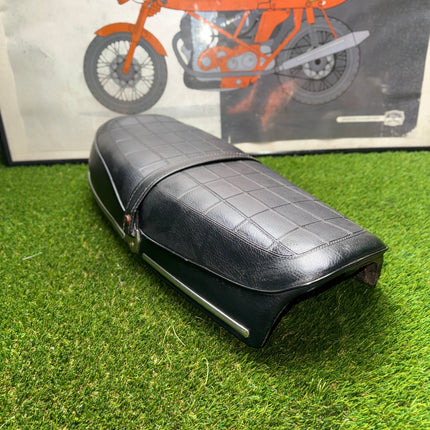 Honda CL175 Scrambler OEM Complete Two-Up Seat Cushion Hinge Strap 1968-1973