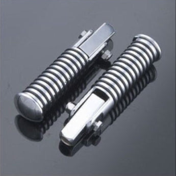 J&P Cycles 5300016 Custom Foot Pegs – Chrome Ribbed – 1/2”-20 Male Mount Thread