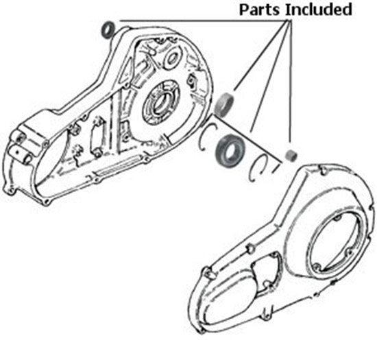 Mid USA 78501 Bearing Bushing & Seal Kit Big Twin Primary