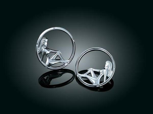 Harley Touring Electra Road Street Glide Chrome 2" Gauge Bezels | Kuryakyn 3784