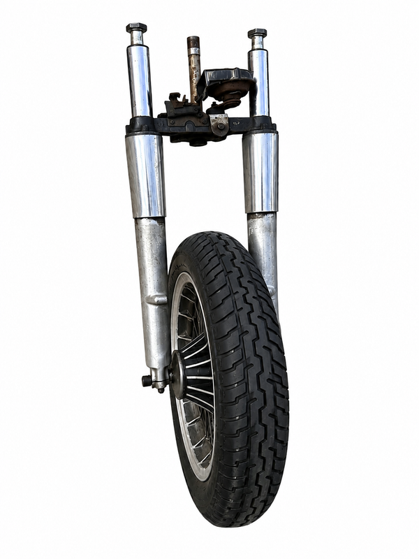 Harley FLH Shovelhead 41mm Front End Fork Assembly Cowl 16" Snowflake Wheel