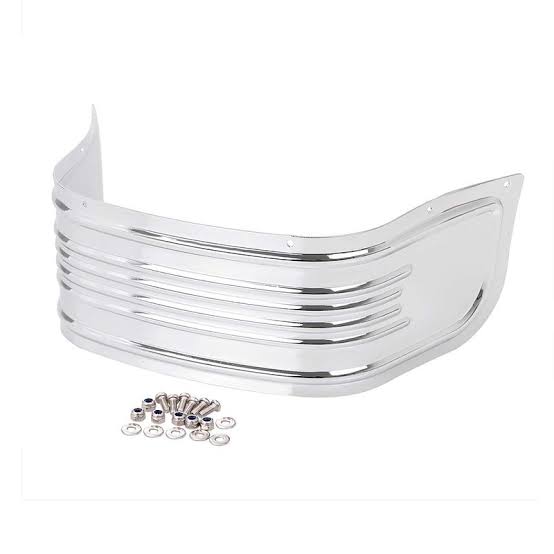 NOS Custom Chrome Ribbed Front Fender Trim Skirt Harley Road King FLH 1980-2013