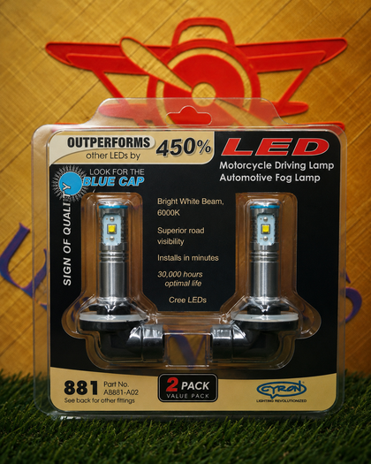 Cyron 881 LED Motorcycle Driving Automotive Fog Light Bulbs Pair 6000K White photo 1