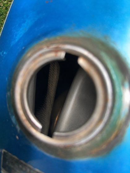 Honda CL175 Scrambler OEM Blue Fuel Gas Tank Pinhole Patina 1968-1973 photo 13