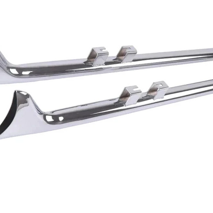 33” Fishtail Slip-On Exhaust Mufflers Harley Touring 2017-Up Chrome Sharkroad